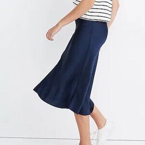 MADEWELL SATIN SLIP SKIRT IN DARK NIGHTFALL SIZE 4